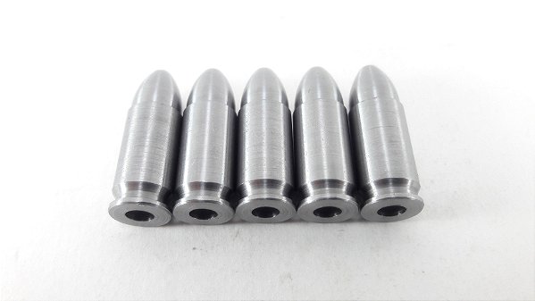 Snap Caps Munição de Manejo em Metal para Pistola 9mm - 5 unidades