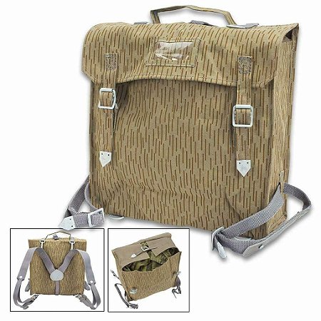 Mochila Camuflada com Alças - NVA / RDA Original Militar East German Alemanha Oriental