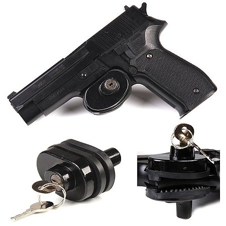 Trava de Gatilho com Chave para Pistolas e Revolver