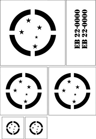 Kit de Adesivos para Viatura Militar - Exército Brasileiro Anos 50/60/70