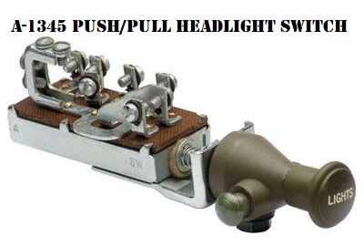Chave de Luz do Painel Modelo PUSH-PULL (Early and Mid production) Jeep MB GPW