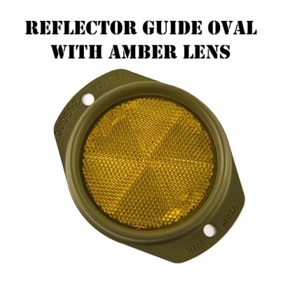 REFLETOR AMARELO OVAL LATERAL E TRASEIRO MODELO CORCORAN BROWN A-1306-CB - REFLECTOR - CORCORAN BROWN
