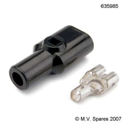 CONECTOR DE CHICOTE ELÉTRICO Y (1 PARA 2 VIAS)