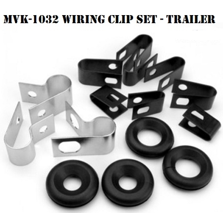 KIT DE FIXADORES DE FIACAO ELETRICA DO REBOQUE - CLIP SET WIRING TRAILER
