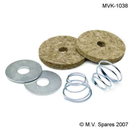 JOGO DE MOLAS, ARRUELAS E FELTRO DOS PEDAIS WILLYS MB E FORD GPW (PAR) - PEDAL DRAFT PAD SET - MB