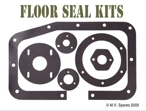 JOGO COMPLETO DE BORRACHAS DE VEDACAO DO ASSOALHO JEEP MB GPW - FLOOR SEAL