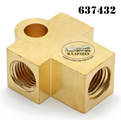 T DE DERIVACAO DAS LINHAS DE FLUIDO DE FREIO (MONTADO NO EIXO) - TEE - BRAKE LINE ON AXLE (front & rear)