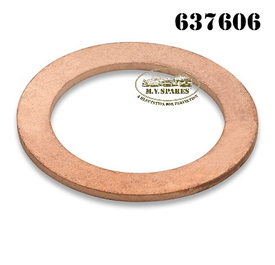 WASHER (GASKET) COPPER - M/CYLINDER - large ID, ARRUELA DE COBRE DO CILINDRO MESTRE DE FREIO (DIAM. INT. MAIOR)