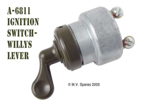 SWITCH - IGNITION - MB LEVER, CHAVE DE IGNICAO WILLYS MB SEM CHAVE (APOS S/N 202023)