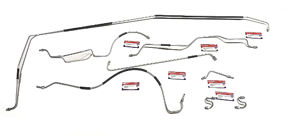 KIT COMPLETO DE TUBULAÇÃO DE FREIO COM CAPA ASFALTICA ORIGINAL - BRAKE LINE SET COMPLETE - ST-KIT-BRAKE