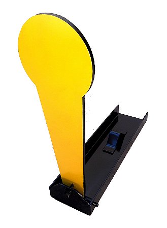 Alvo Popper 50cm IPSC em Aço para Tiro Esportivo