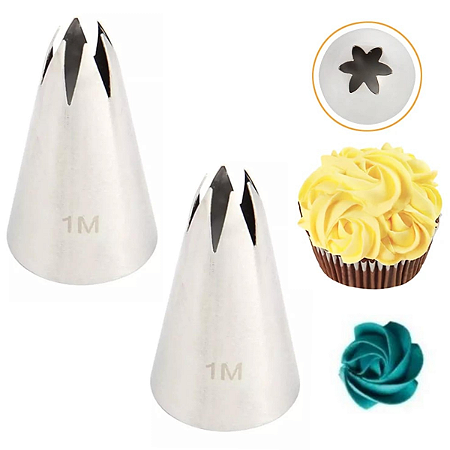 2 bico de confeitar pitanga grande 1m inox grande pronta entrega