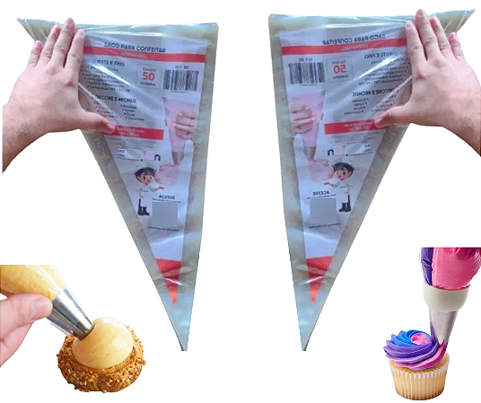 mangas De Confeitar Grande 50cm-confeitarias-padarias-100Un