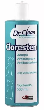 Shampoo Cloresten Antifúngico e Bacteriano - Dr.Clean Cães e Gatos Agener