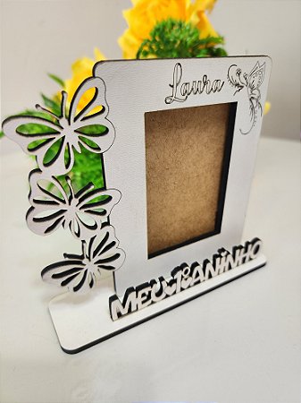 Mini Porta Retrato Diversos Tema Personalizado com Nome - Borboleta