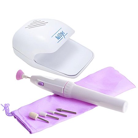 Kit Manicure Secador Lixadeira Elétrica Unha Cabine Estufa