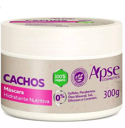 Máscara Cachos Hidratante Nutritiva 300g - Apse Vegano