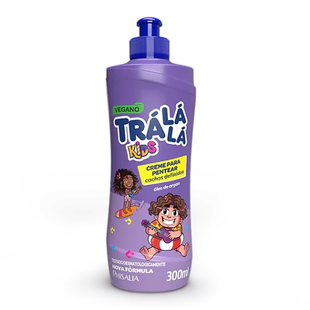 Creme Pentear Infantil Trá Lá Lá Kids Cachos 300ml