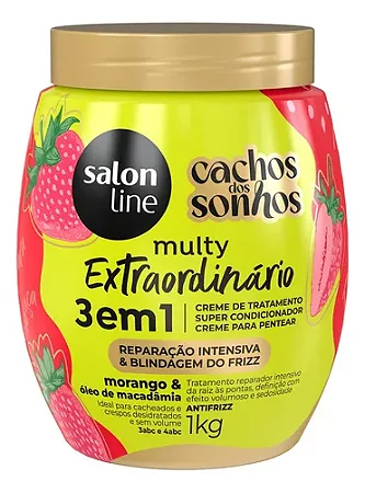 Creme para Pentear Salon Line Cachos dos Sonhos Morango 1kg