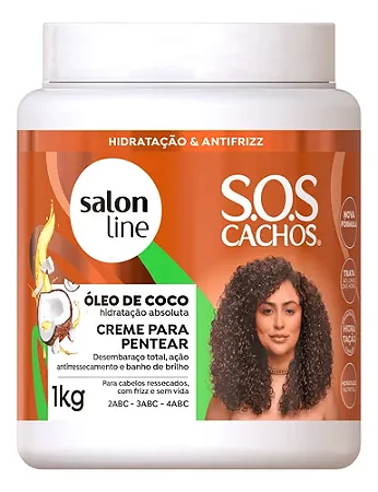 Creme para Pentear SOS Cachos Coco Salon Line 1kg