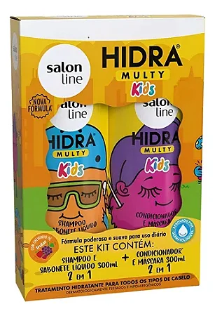 Shampoo Condicionador Infantil Hidra Kids 300ml Salon Line