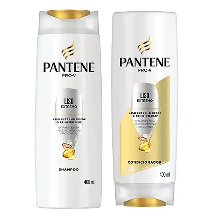Kit Shampoo Condicionador Pantene Pro-v Liso Extremo 400ml