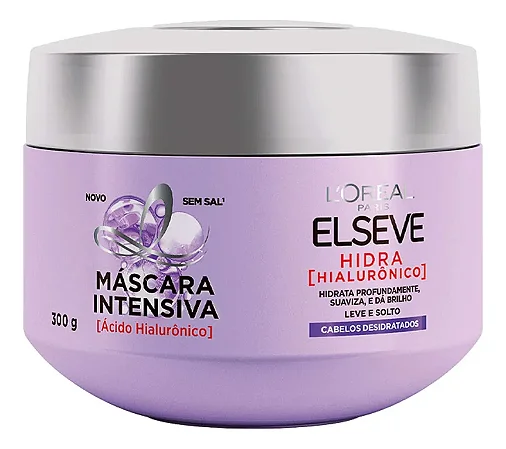 Elseve Creme de Tratamento Hidra Hialurônico 300g mascara