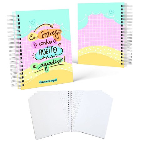 Caderno Desenho A4 Sketchbook Personalizado Com Nome 80 Folhas Removíveis 90g Sem Pauta