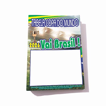 Tabela Tabelinha Copa Do Mundo Fifa 2026 Espaço Propaganda 250 und
