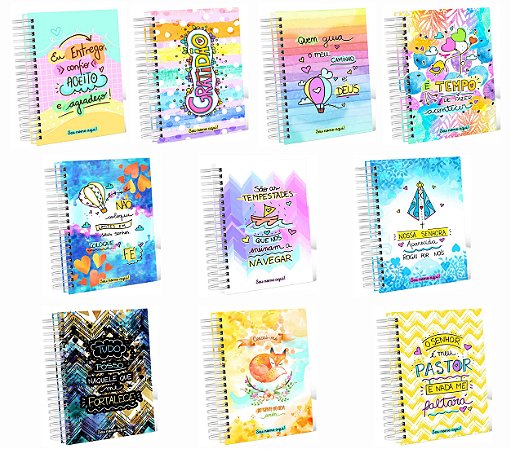 Caderno Personalizado 10 Matérias Sem Pauta 200 Folhas Com Nome