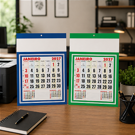 400 Calendários Sem Personalização Folhinha De Parede 2027 27x37 Comercial 41