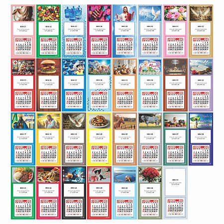 500 Mini Calendário Geladeira Microserrilhado Jato De Tinta 2026 Mini 17 Ao Mini 31