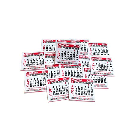 Bloco Mini Calendário Imã De Geladeira 1000 Unid 5x5 Cm 2027