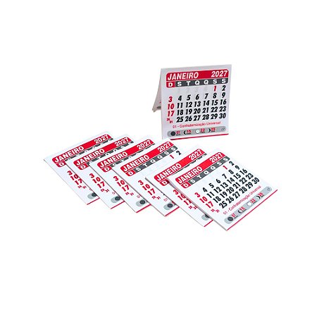 500 Mini Calendário 2027 P/ Imã De Geladeira 5x5 Bloquinho