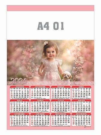 100 Calendários Folhinha De Parede A4  2026 Para Personalizar impressora a jato de tinta e laser