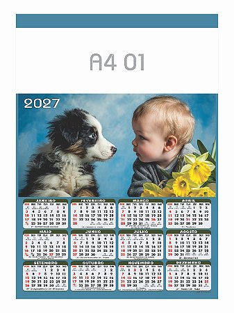 100 Calendários Folhinha De Parede A4 2027 Para Personalizar impressora a jato de tinta e laser