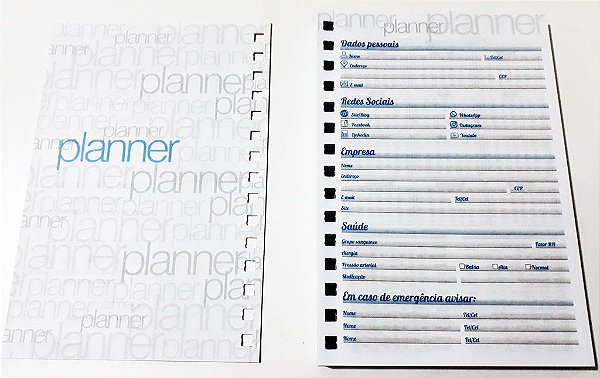 Miolo De Agenda Planner Permanente Em Papel Para Artesanato