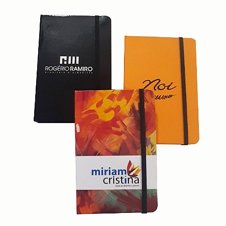 Cadernetas Personalizadas Corporativa 10 und Logotipo Nome 9x14 cm
