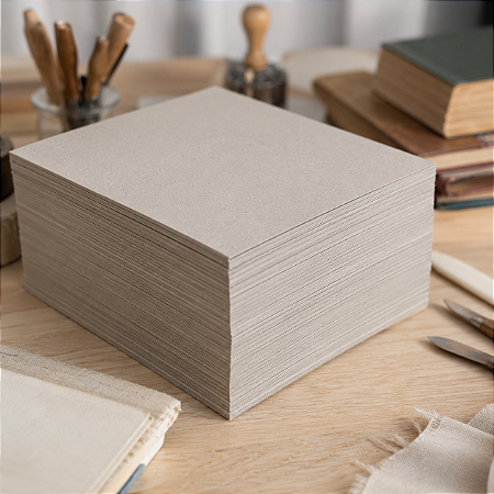 100 Papelão A6 Paraná Tipo Holler Cinza Cartão P/ Artesanato