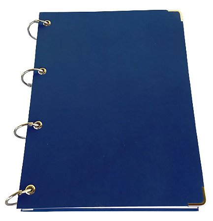 Caderno Azul Universitário Argolado 10 Matérias Capa Dura