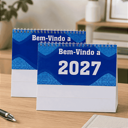 50 Calendários de Mesa 2027 Espiral Folhinha Sem Personalizar