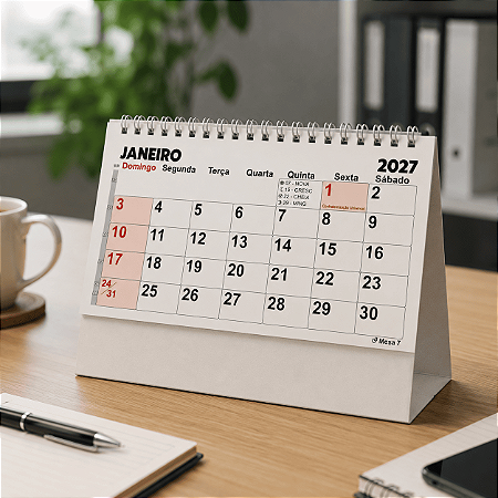 5 Calendários Folhinha De Mesa Anual Números Grandes Com Lua 2027