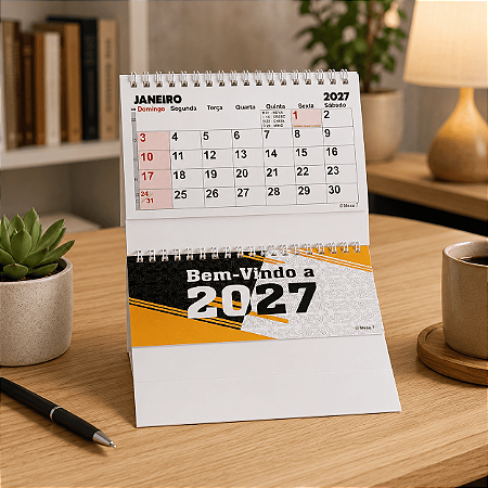 10 Calendários Corporativo Mesa 2027 Folhinha Sem Personalizar