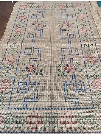 Tela para bordar. “ Flores campestres “