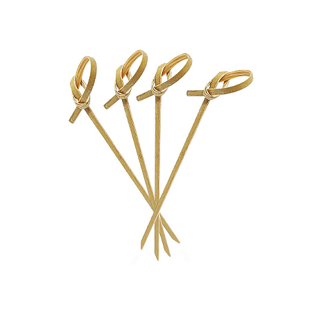 Espeto Bambu Nó 9cm 100un | Palito Decorativo Petiscos Finger Food