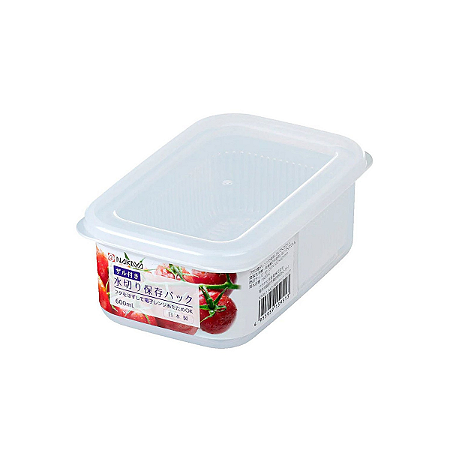 Pote Plástico 600 ml Tomatinho Com Rede E Tampa Nakaya Japão