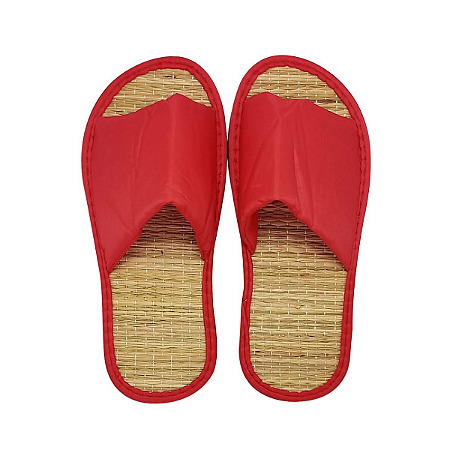 Chinelo Zori Fechado Baixo de Palha Estilo Oriental