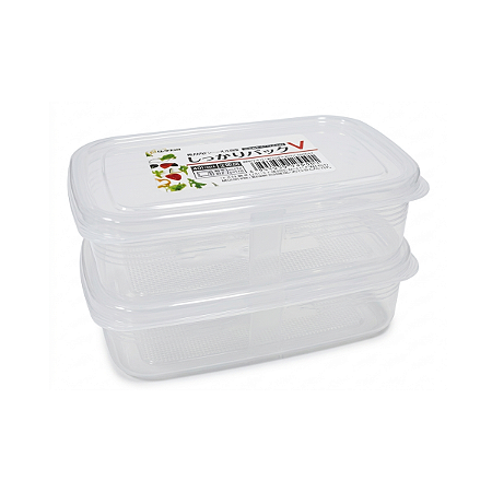 Kit 2 Potes Plásticos 450 ml Com Tampa Plástico Não Pega Cheiro E Cor