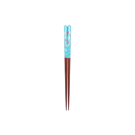 Hashi Pauzinho Flor De Cerejeira Azul Higiênico 23 Cm