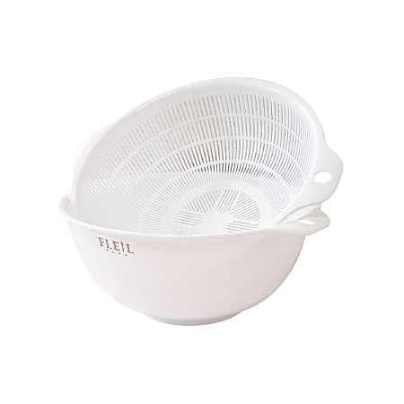Escorredor Duplo Arroz Macarrão Verduras Legumes 1.5 L Japão